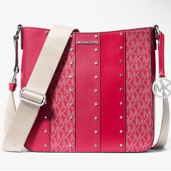 Michael Kors Handbags - !SOLD OUT! Michael Kors Jet Set Small Studded Patchwork/Signature Logo Crossbody